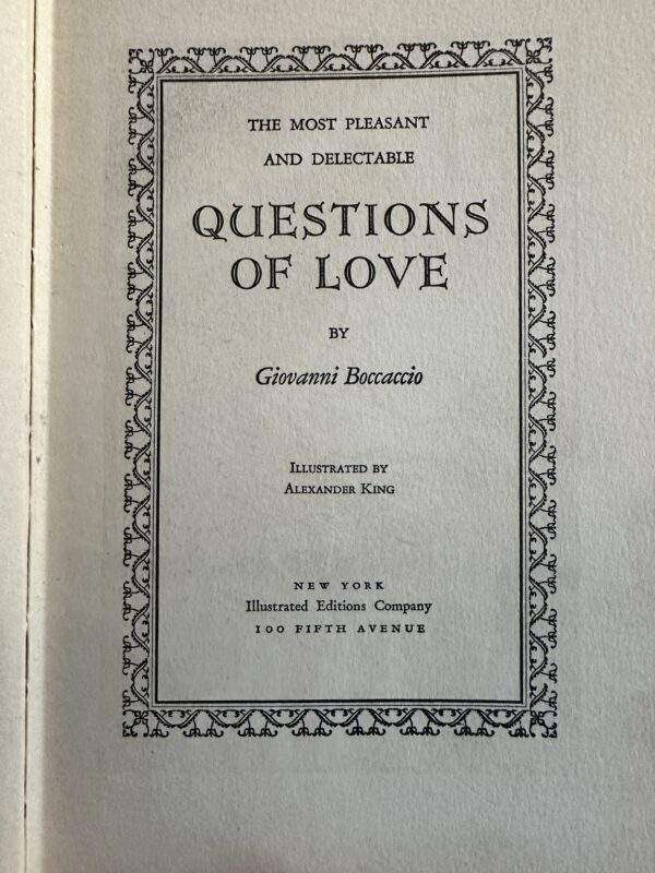 Questions of Love by Giovanni Boccaccio