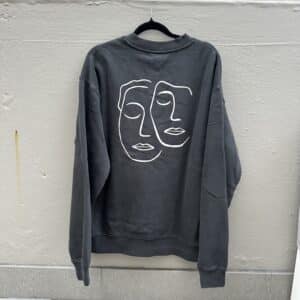 Crew Neck Sweat - Faded Black - Image 3